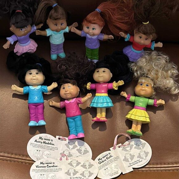 Cabbage Patch Kids Minis Dolls Lot 8 Burger King 2007 Vintage Toys Figures - Picture 1 of 3